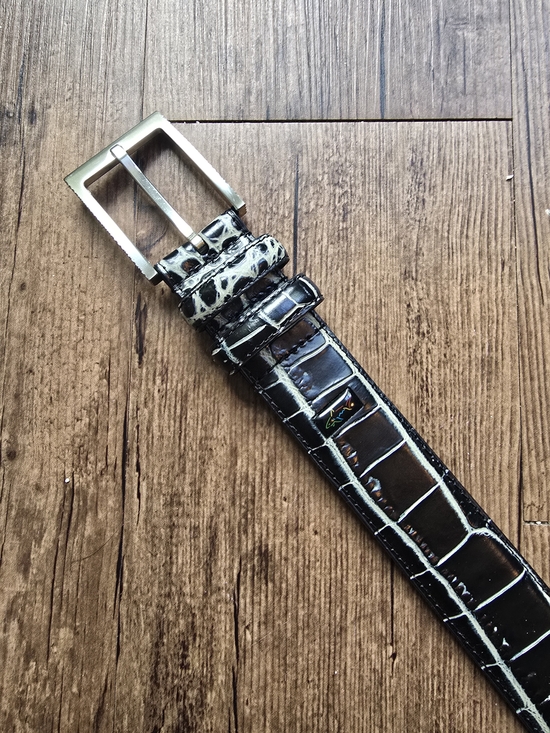 Greg Norman Collection Other - Greg Norman Croc Leather Belt with Silver Buckle